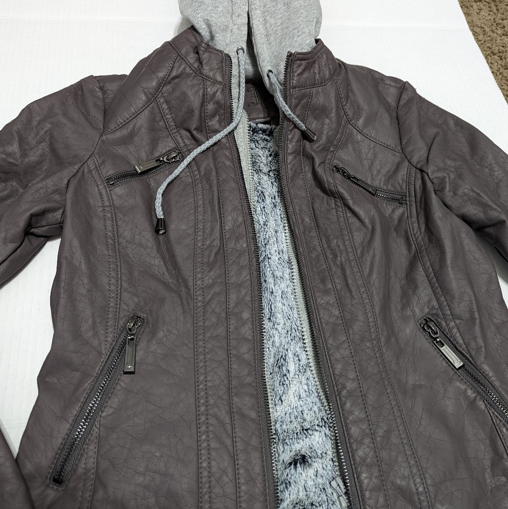 Grey Leather Jacket